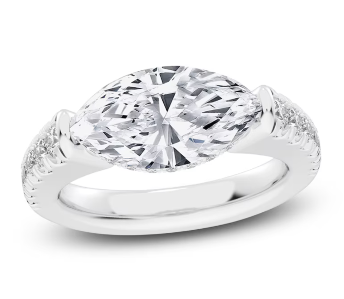 3.5 CT TW Lab-Created Marquise-Cut Diamond Engagement Ring | SimplyIn Diamonds Studio - Image 9